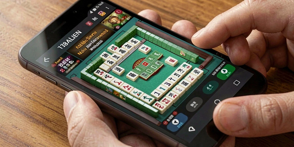Tampilan gameplay menarik dari 138ALIEN dengan desain ubin Mahjong yang cerah.