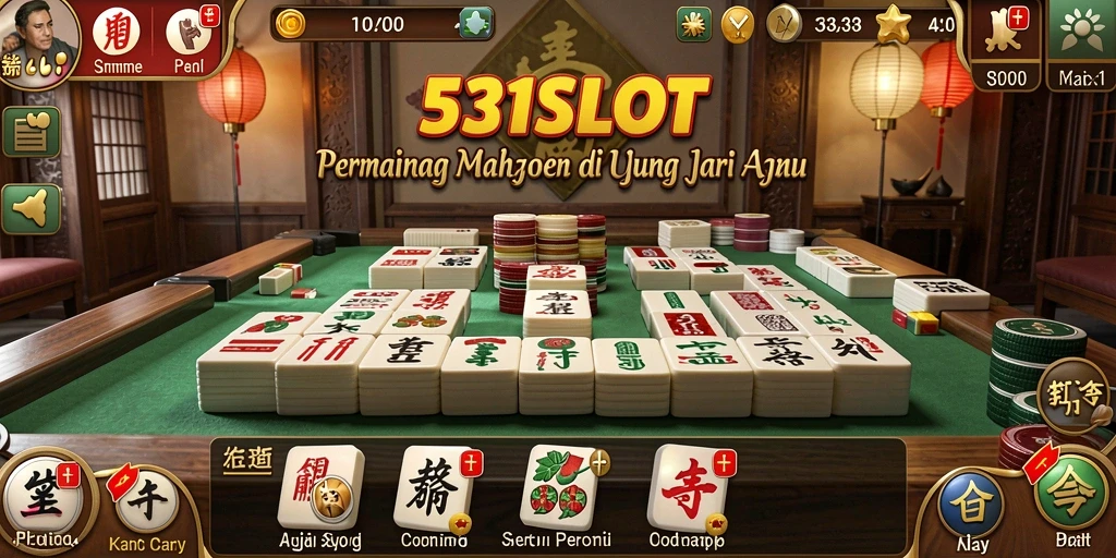 Tangkapan layar gameplay 531SLOT menampilkan aksi Mahjong yang menegangkan.