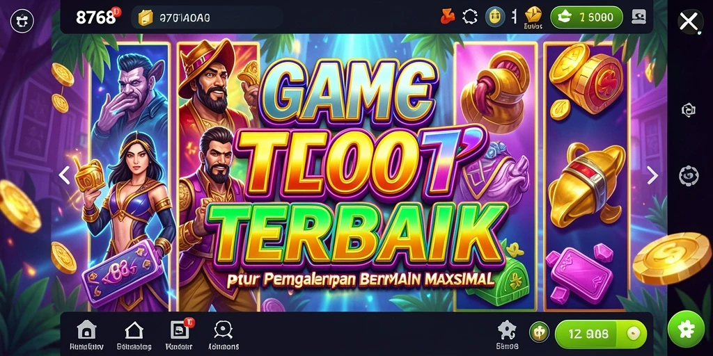 Screenshot gameplay <strong>8768</strong> menampilkan putaran slot seru dengan fitur bonus.