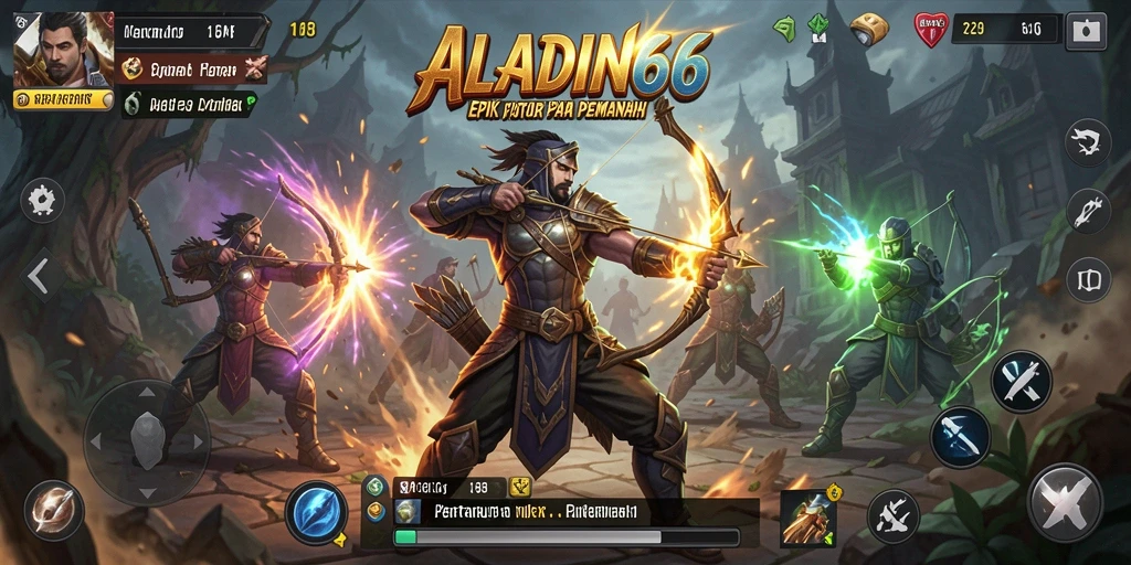 Screenshot gameplay ALADIN66 menampilkan aksi pertarungan yang mendebarkan.
