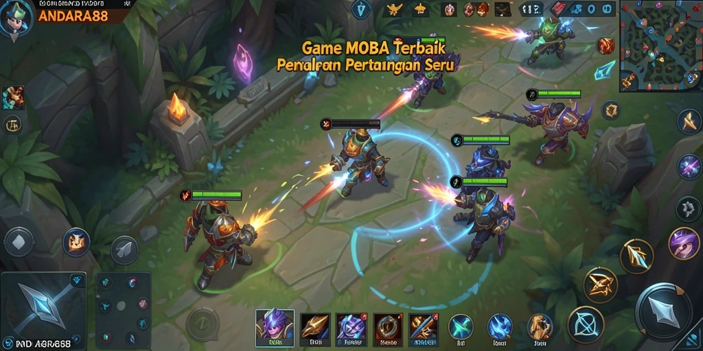 Screenshot gameplay <strong>ANDARA88</strong> yang menampilkan pertarungan epik antara karakter.