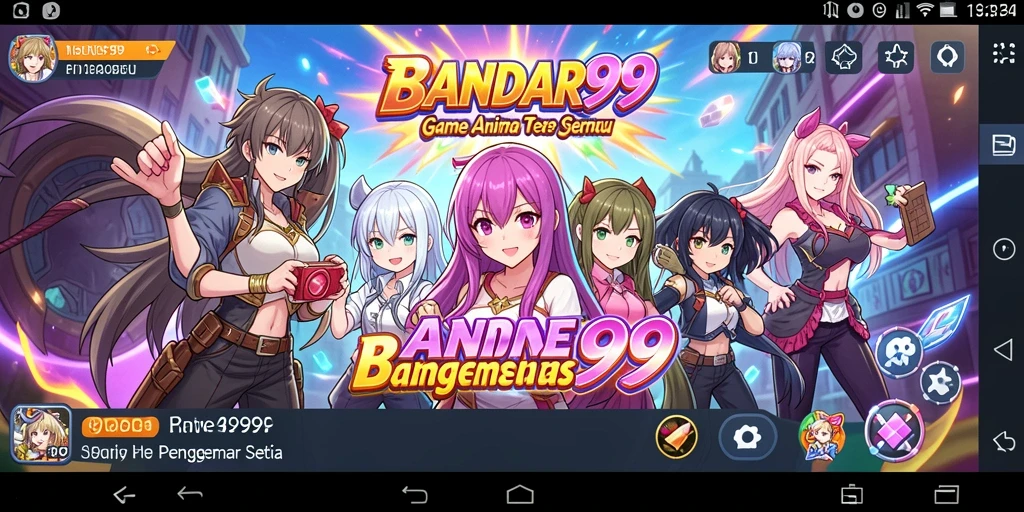 Tampilan gameplay seru dari BANDAR99 dengan karakter Anime ikonik.