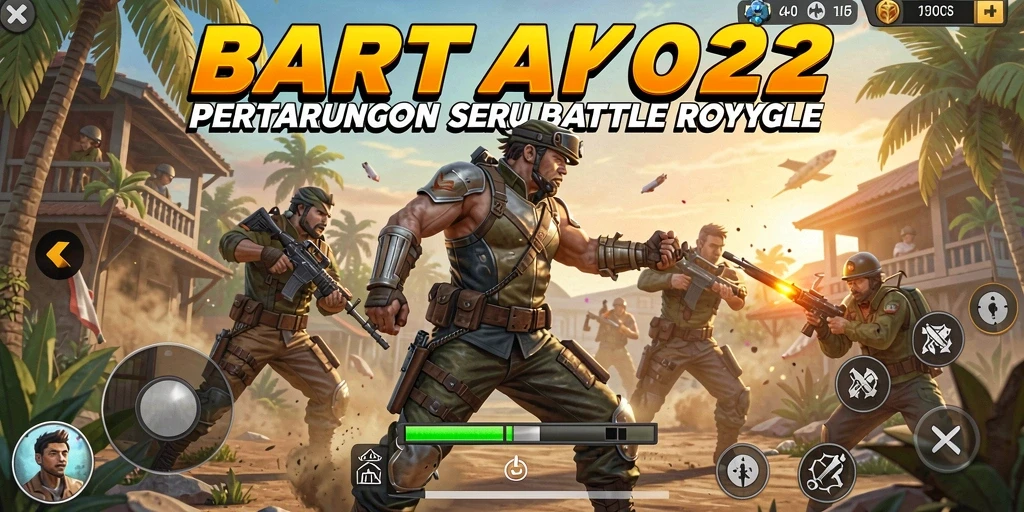 Gameplay menarik BARA22 dalam aksi Battle Royale.