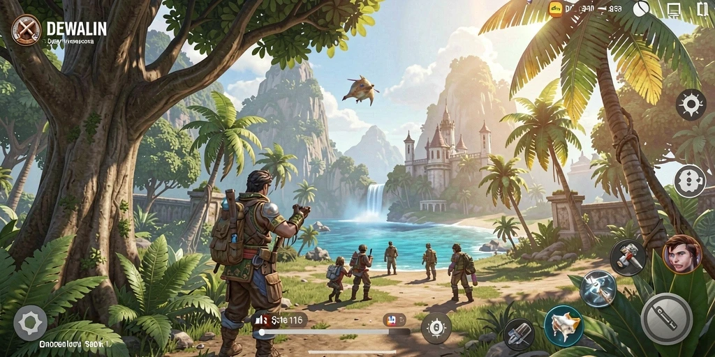 Gameplay seru di dunia Open World DEWALIN yang memukau.