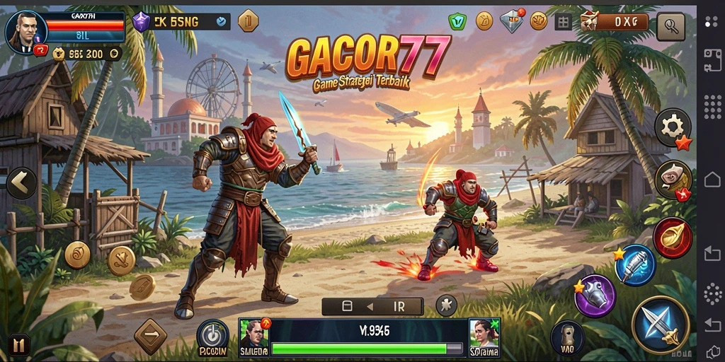 Tampilan gameplay seru dalam GACOR77 yang penuh aksi strategis.