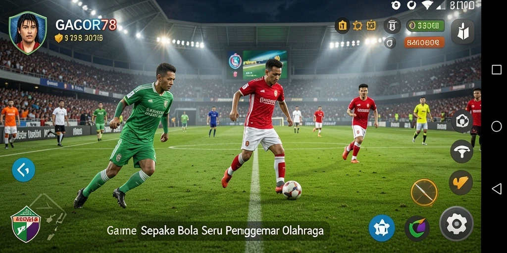 Tampilan gameplay menarik dari GACOR78 dengan aksi sepak bola yang mendebarkan.