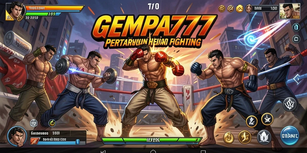 Screenshot gameplay GEMPA777 yang menunjukkan pertarungan mendebarkan.