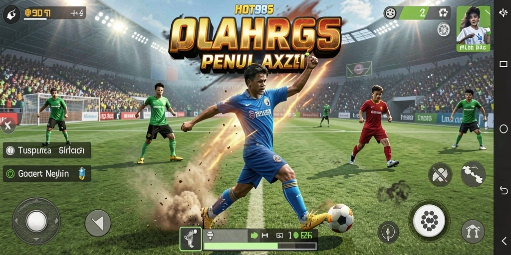 Tampilan gameplay HOT985 yang dinamis dan penuh warna.