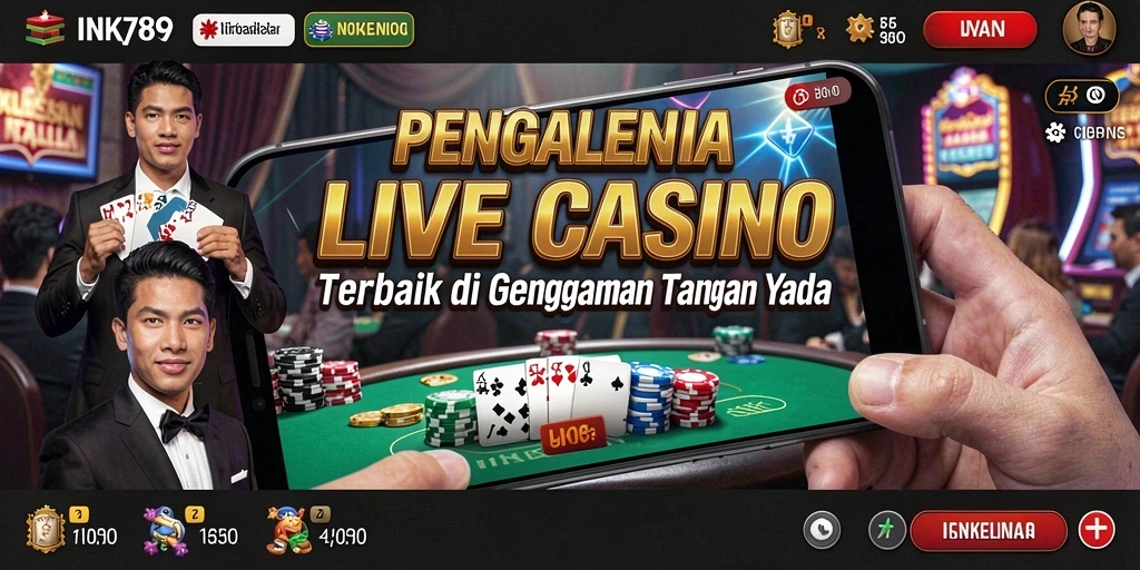 Tampilan live dealer dan permainan kasino yang mengesankan di INK789.