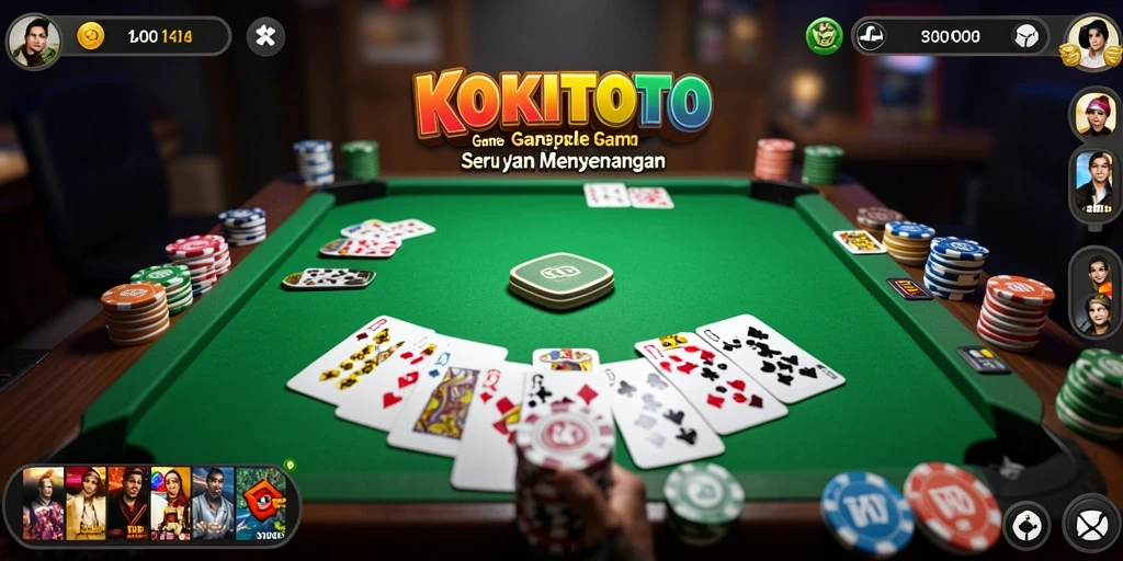 Tampilan gameplay Gaple yang menarik dan interaktif di KOKITOTO.