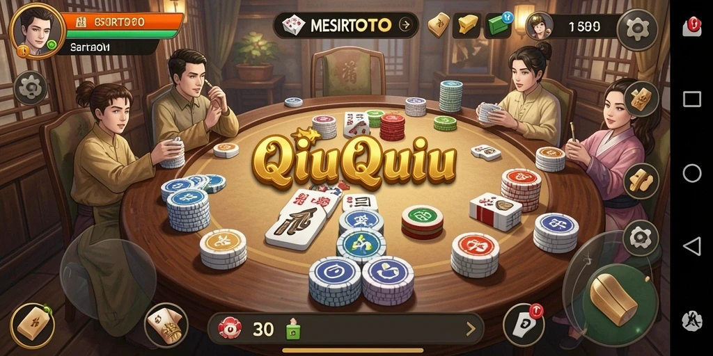 Gameplay seru QiuQiu di aplikasi MESIRTOTO.