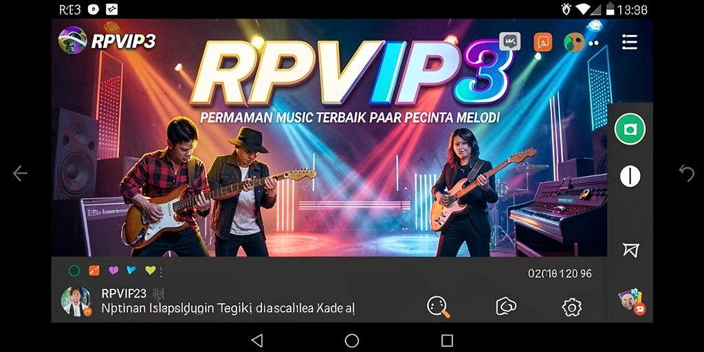 Tampilan gameplay RPVIP3 menawarkan pengalaman musik yang seru.
