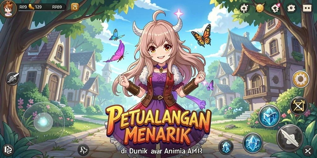 Tampilan gameplay menarik di dunia Anime RR89.