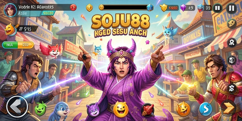 Screenshot gameplay SOJU88 menampilkan aksi seru dalam permainan Arcade.