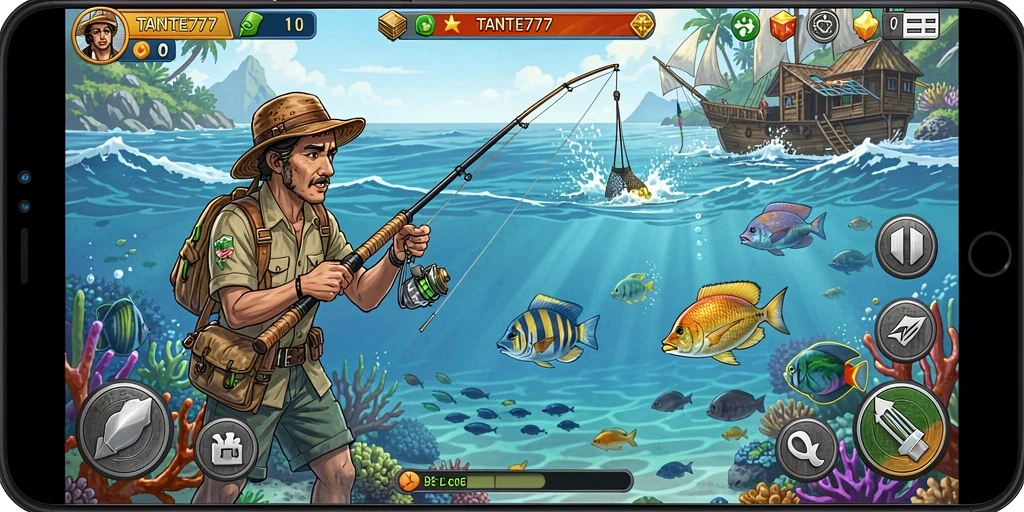 Tangkapan ikan yang mengesankan dalam gameplay TANTE777.