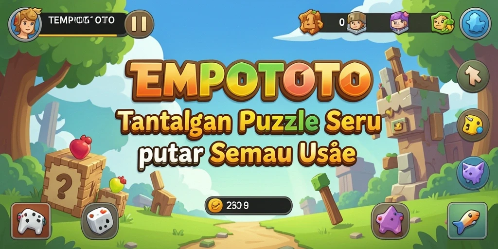 Screenshot gameplay TEMPOTOTO dengan tantangan puzzle yang menarik.