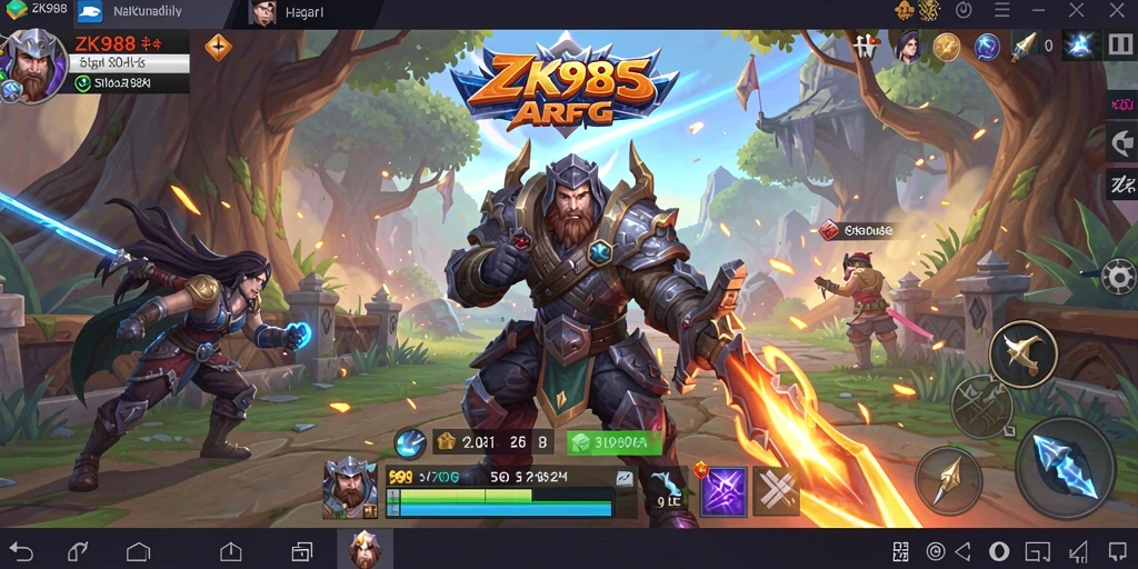 Tampilan gameplay seru di ZK988 dengan aksi ARPG yang mendebarkan.