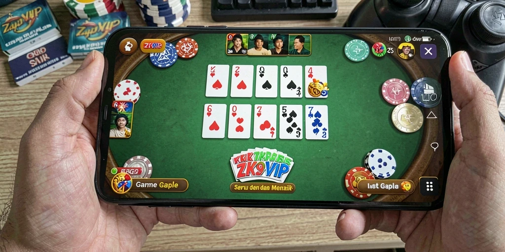 Tampilan gameplay ZK9VIP yang menarik saat bermain Gaple.